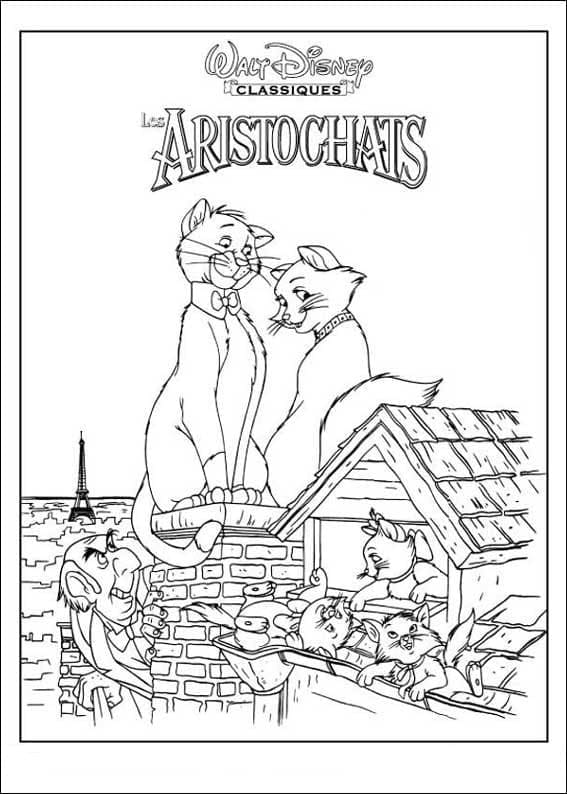 Disney aristocats coloring page