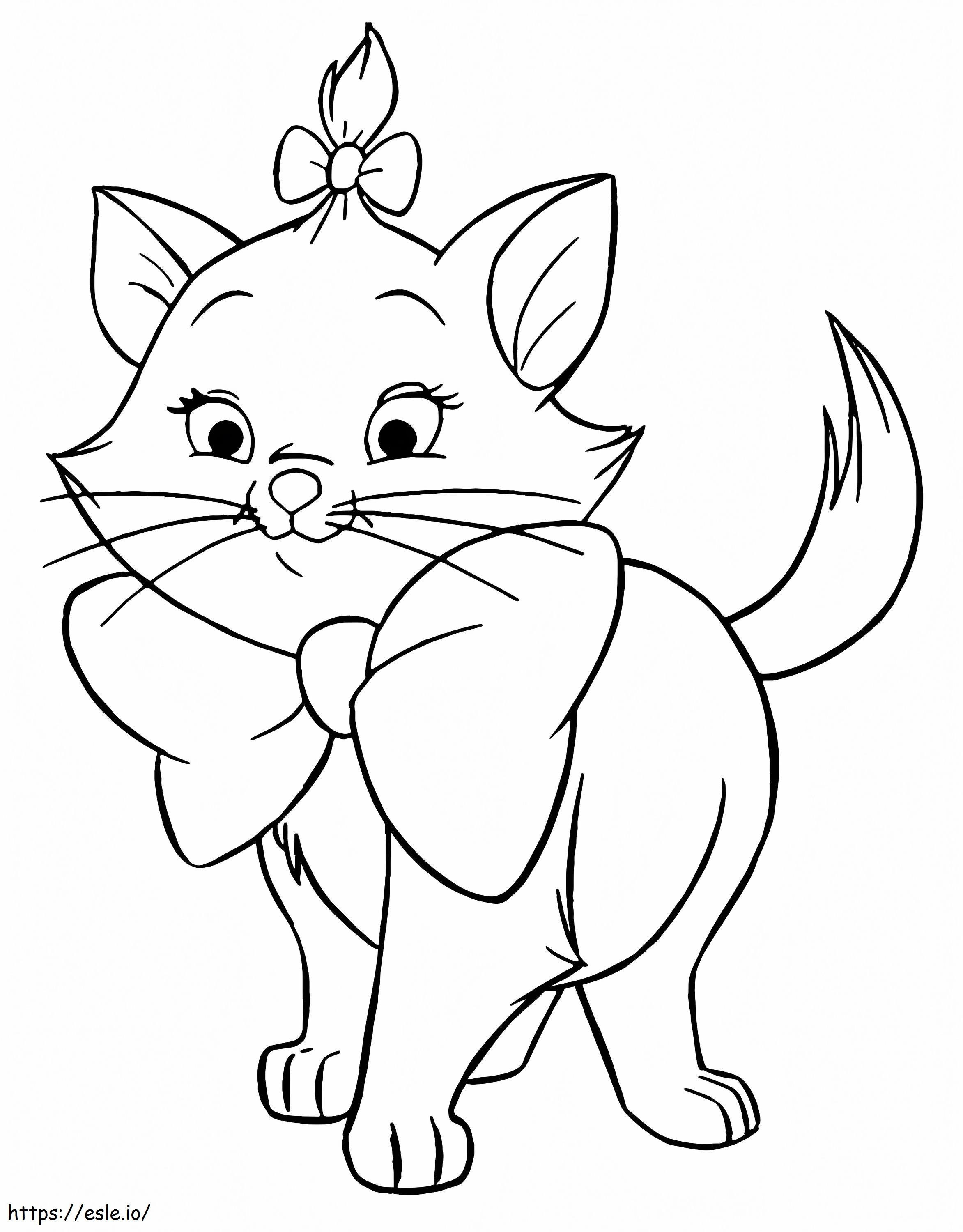 Marie from the aristocats coloring page