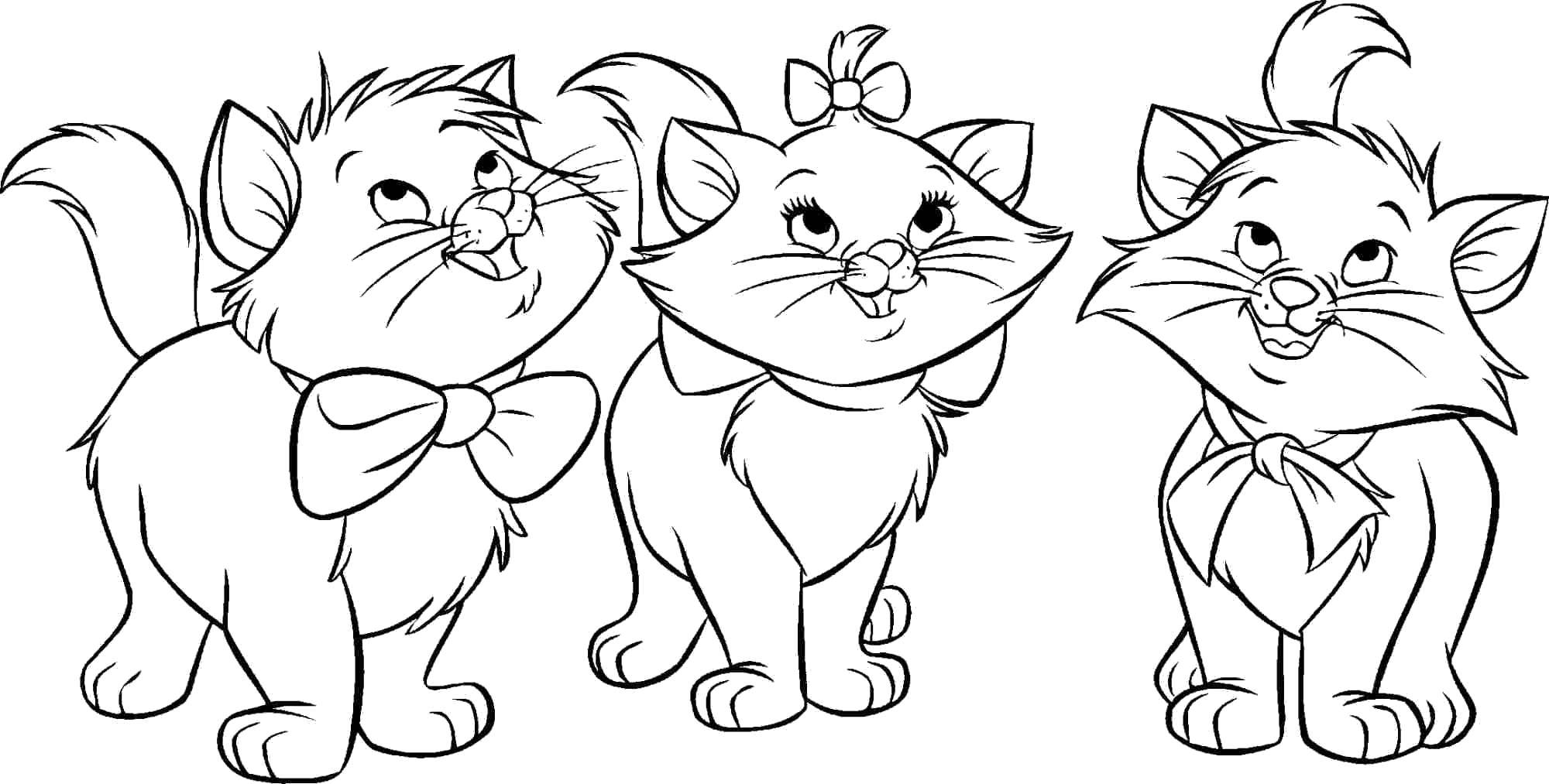 Online coloring pages aristocrat coloring page berlioz marie and toulouse cats aristocrats