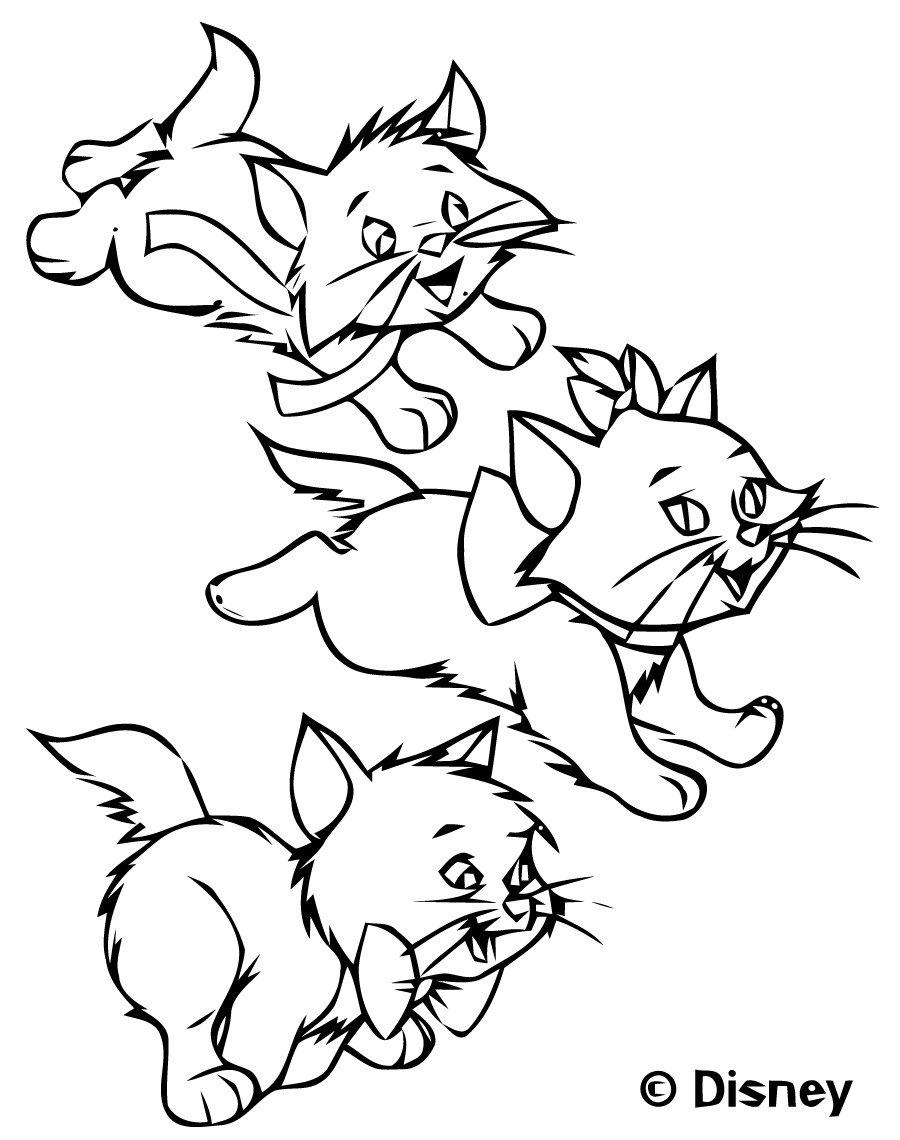 Drawing of the aristochats free to download and color