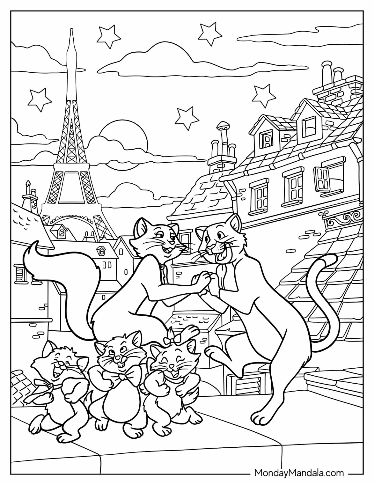 Aristocats coloring pages free pdf printables