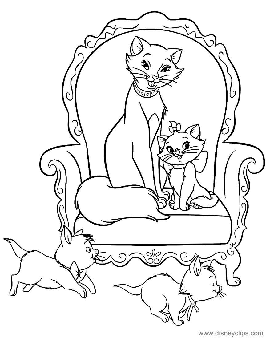 Printable the aristocats coloring pages