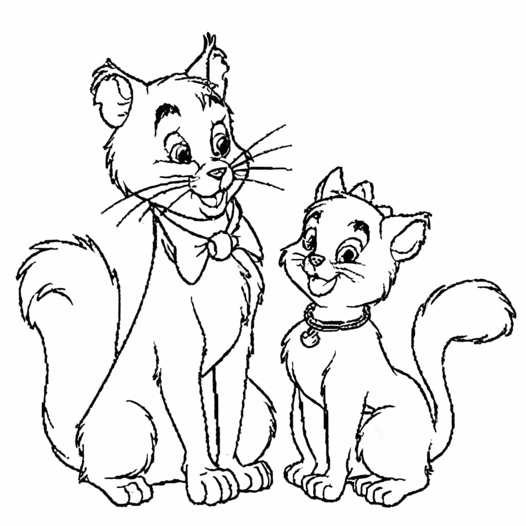 Aristocats coloring page printable fun for kids ðâ