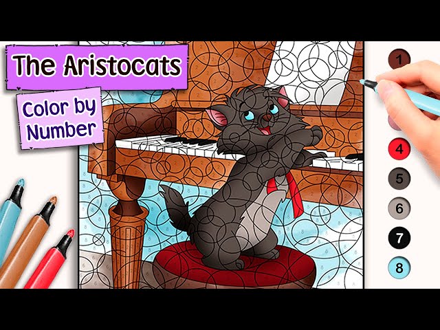 Revealing the aristocats hidden picture coloring by number