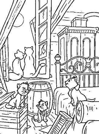 Aristocats coloring page