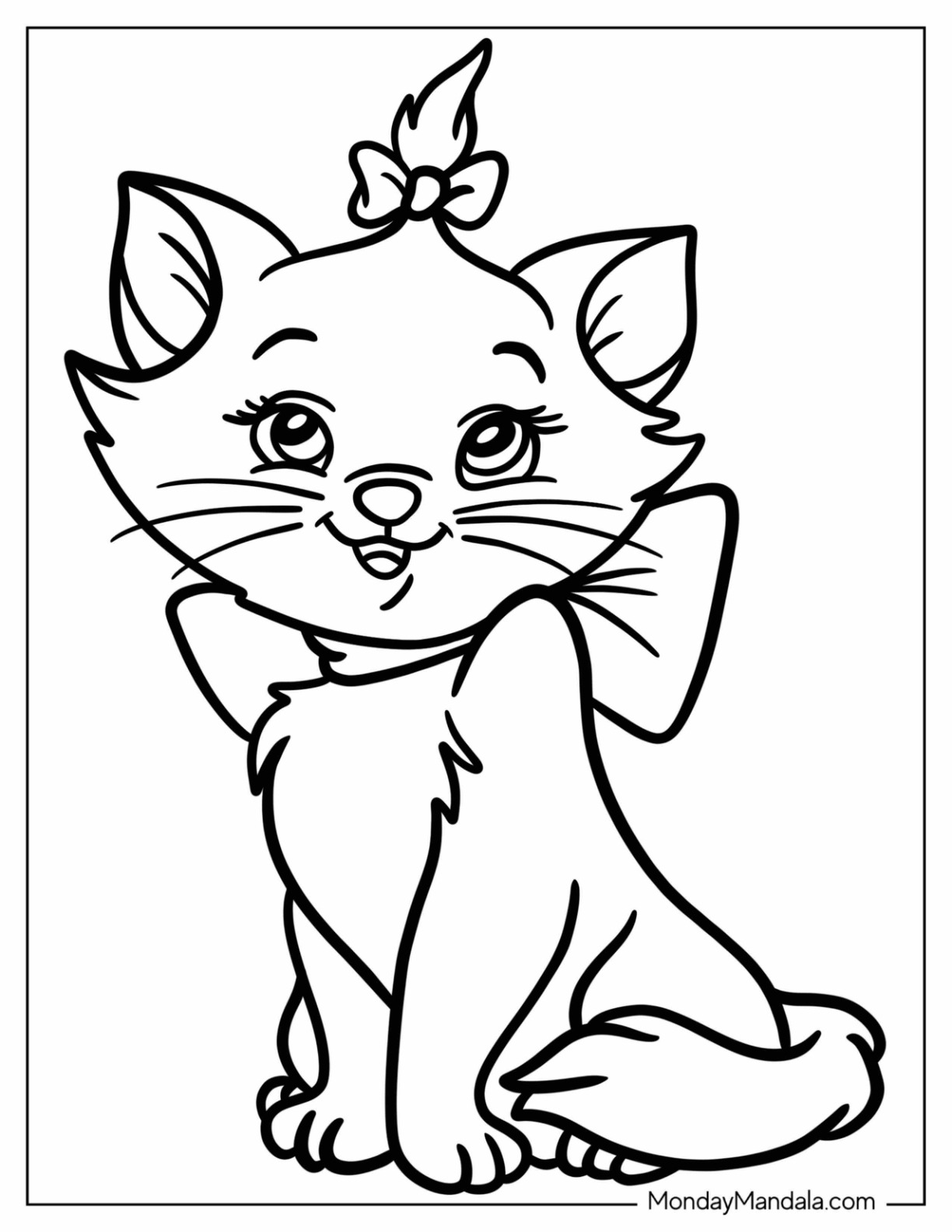 Aristocats coloring pages free pdf printables