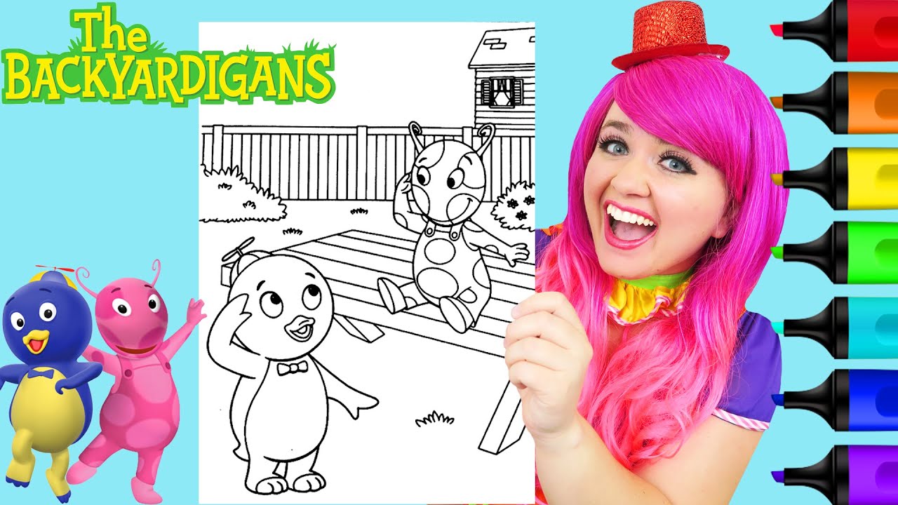 Coloring the backyardigans uniqua pablo arkers