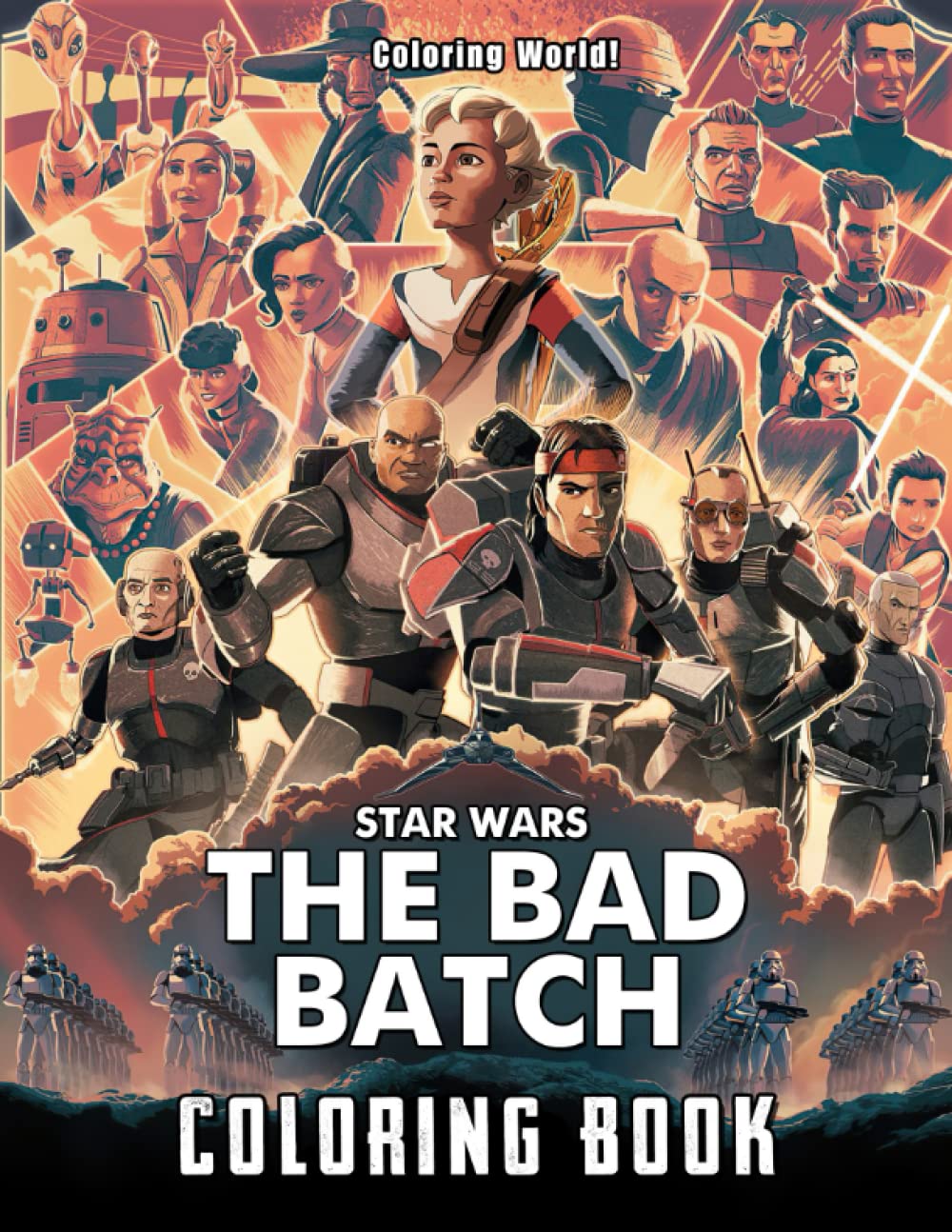 Buy the bad batch coloring book staé warsì animated series featuring vivid illustrations of favorite characters for all ages to relax and stimulate creativity online at