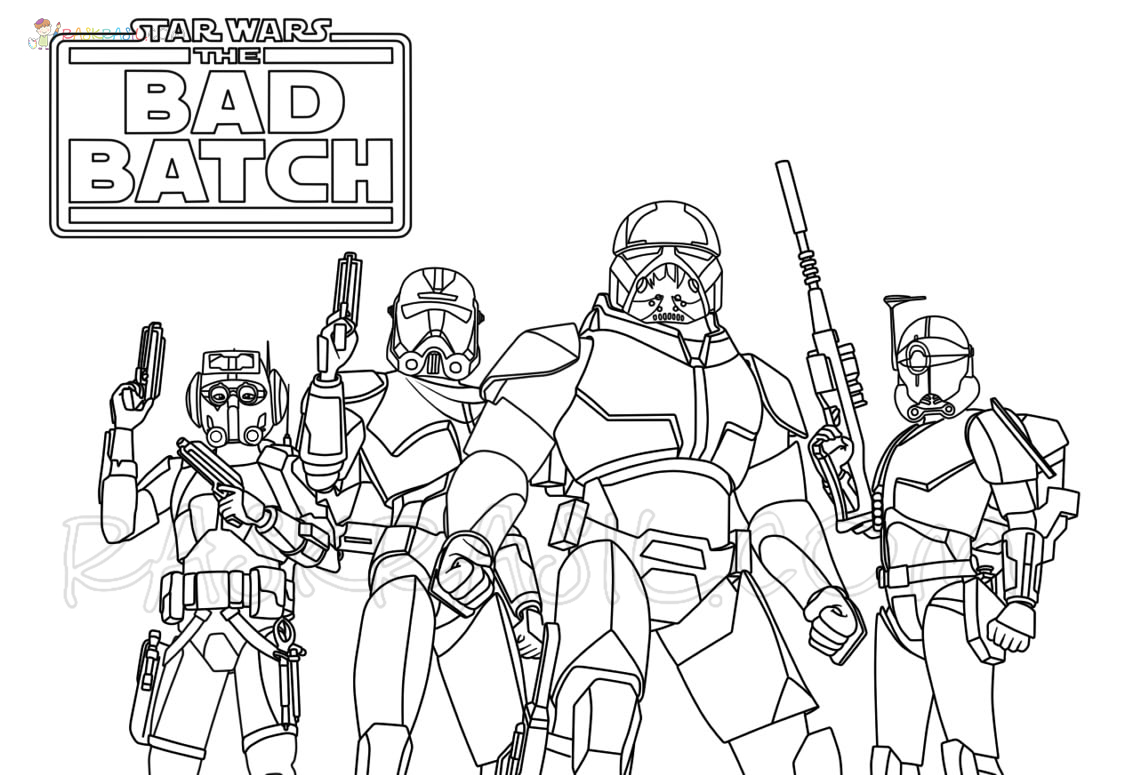 Star wars the bad batch coloring pages new pictures free printable