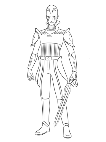 Star wars rebels the inquisitor coloring page free printable coloring pages