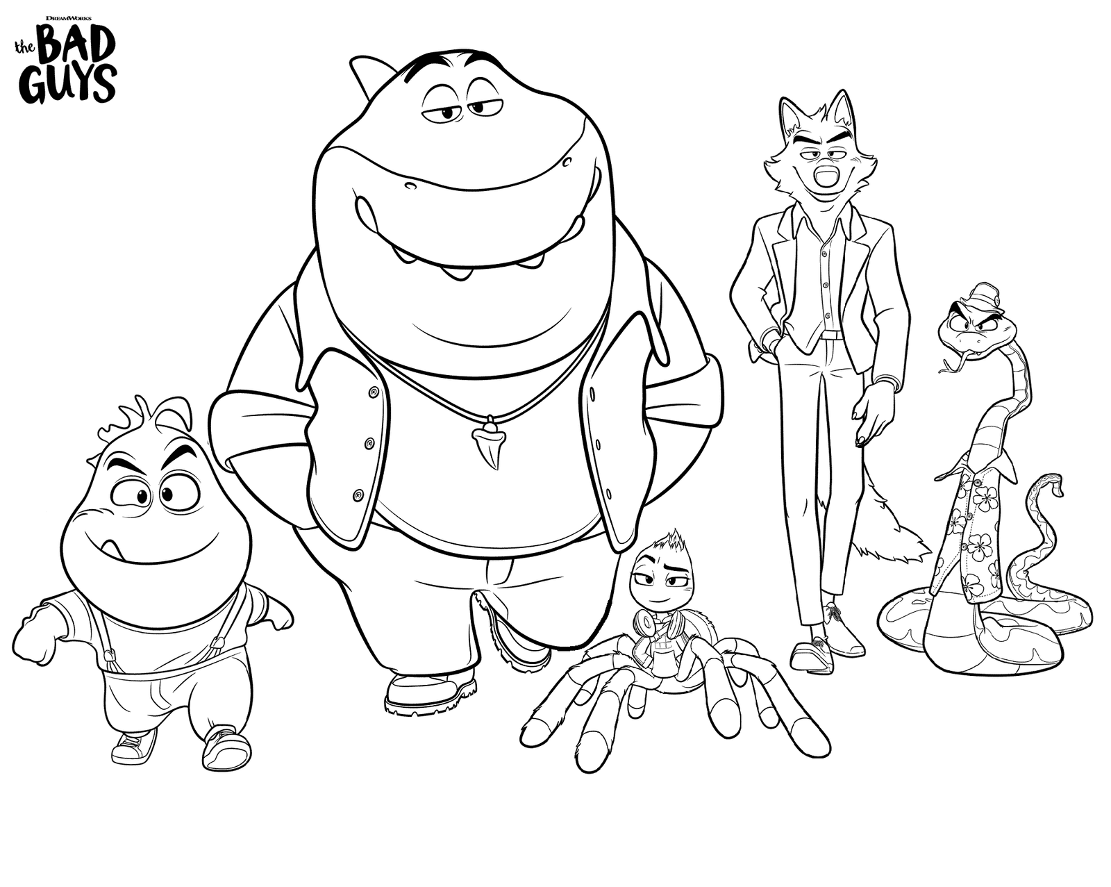 The bad guys coloring pages printable for free download