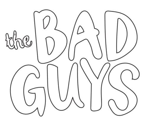 The bad guys logo coloring page