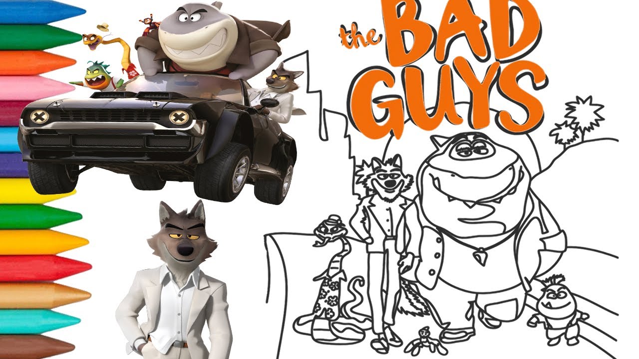 The bad guys coloring page edy animation