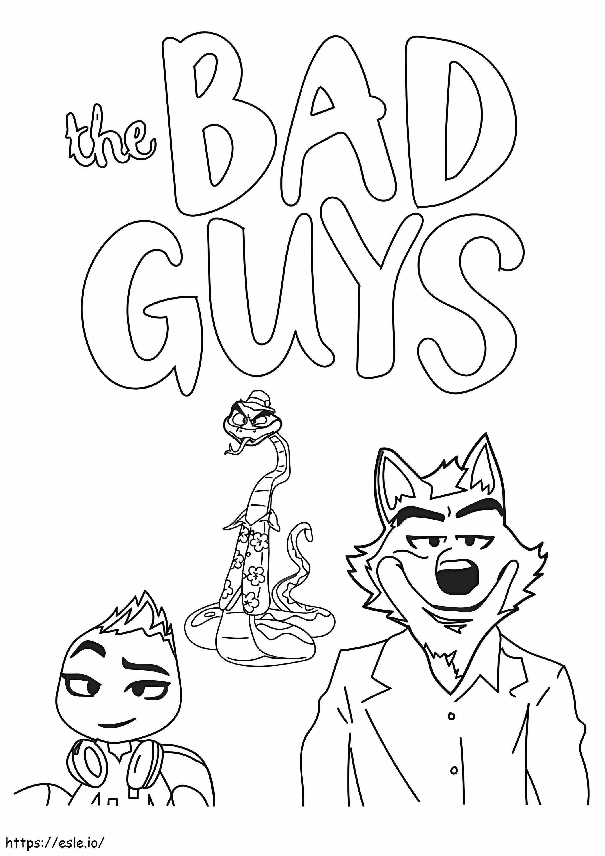 Print the bad guys coloring page