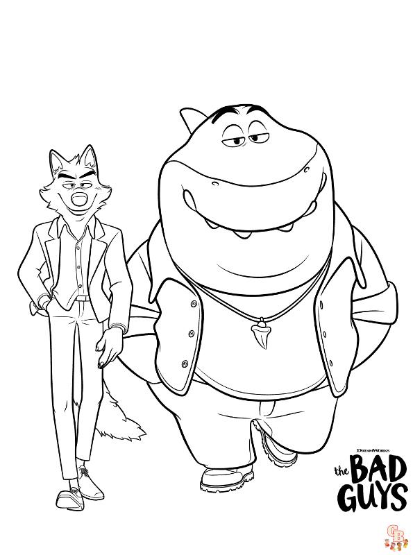 Explore the world of bad guy coloring pages for endless fun