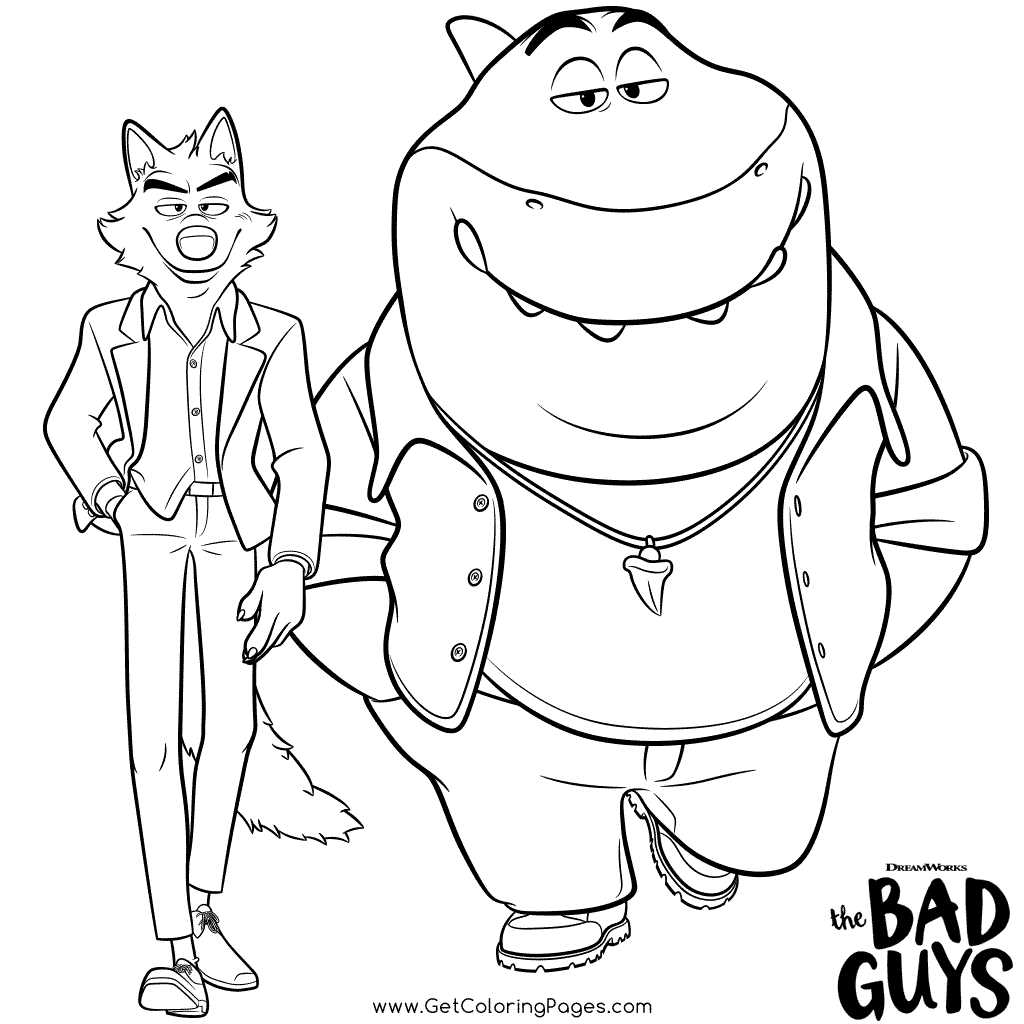 The bad guys coloring pages printable for free download