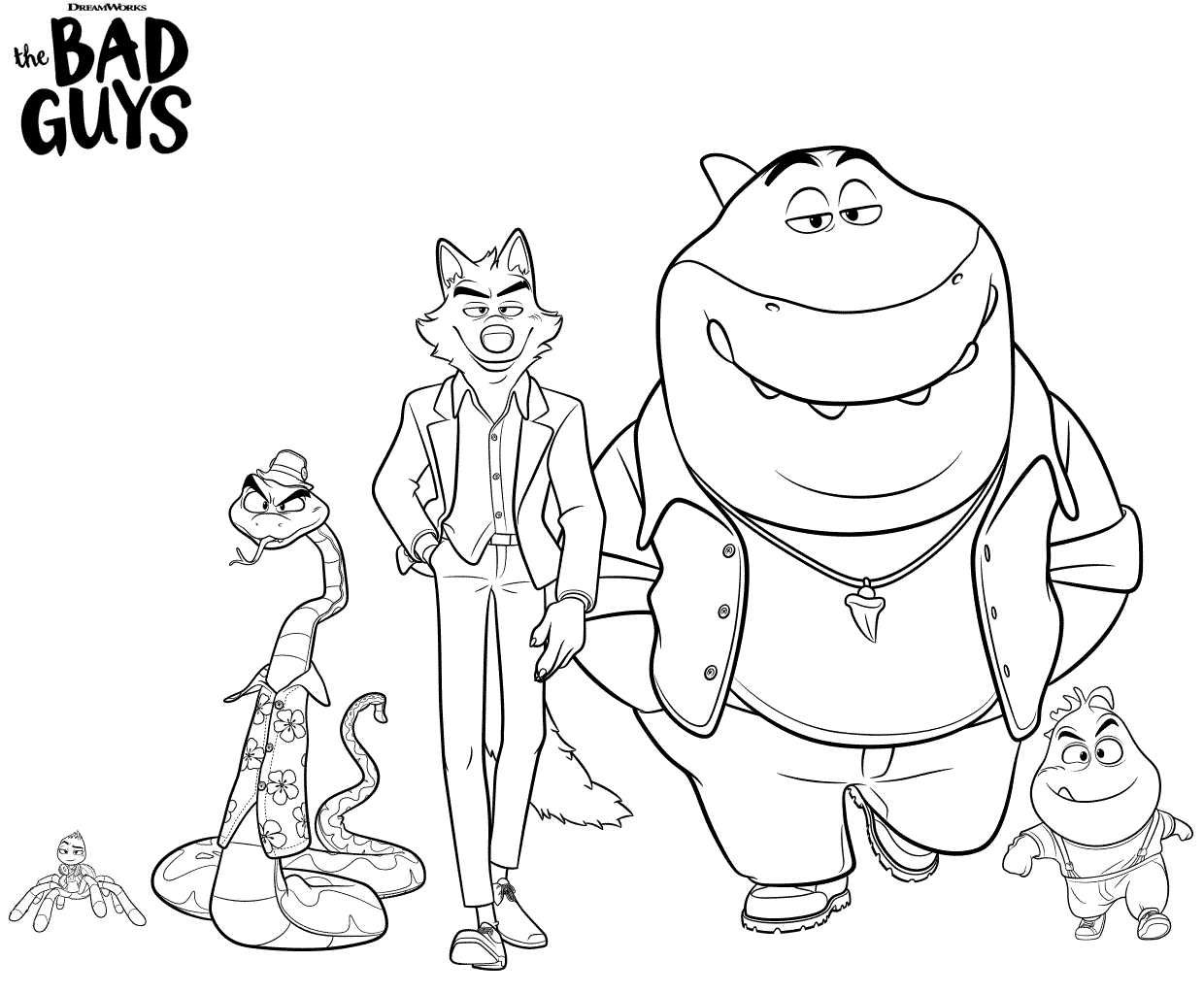 The bad guys coloring pages printable for free download