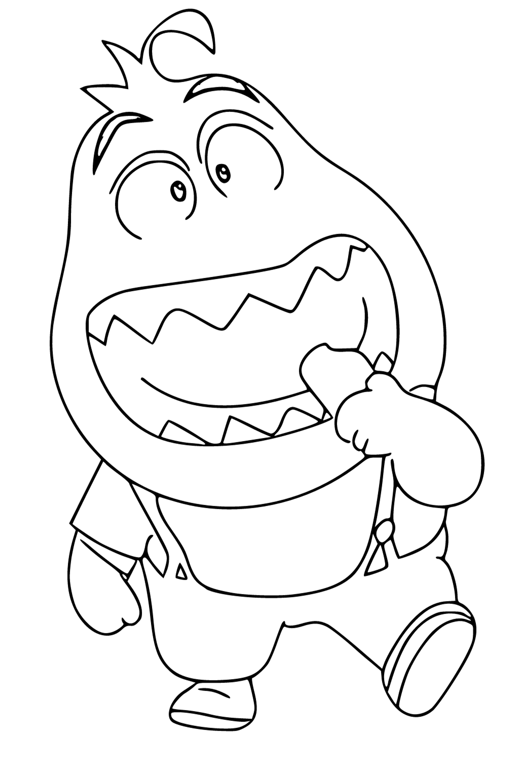 Free printable the bad guys fish coloring page for adults and kids