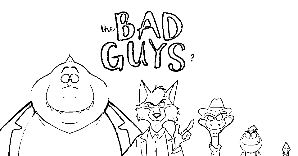 The bad guys coloring pages printable for free download