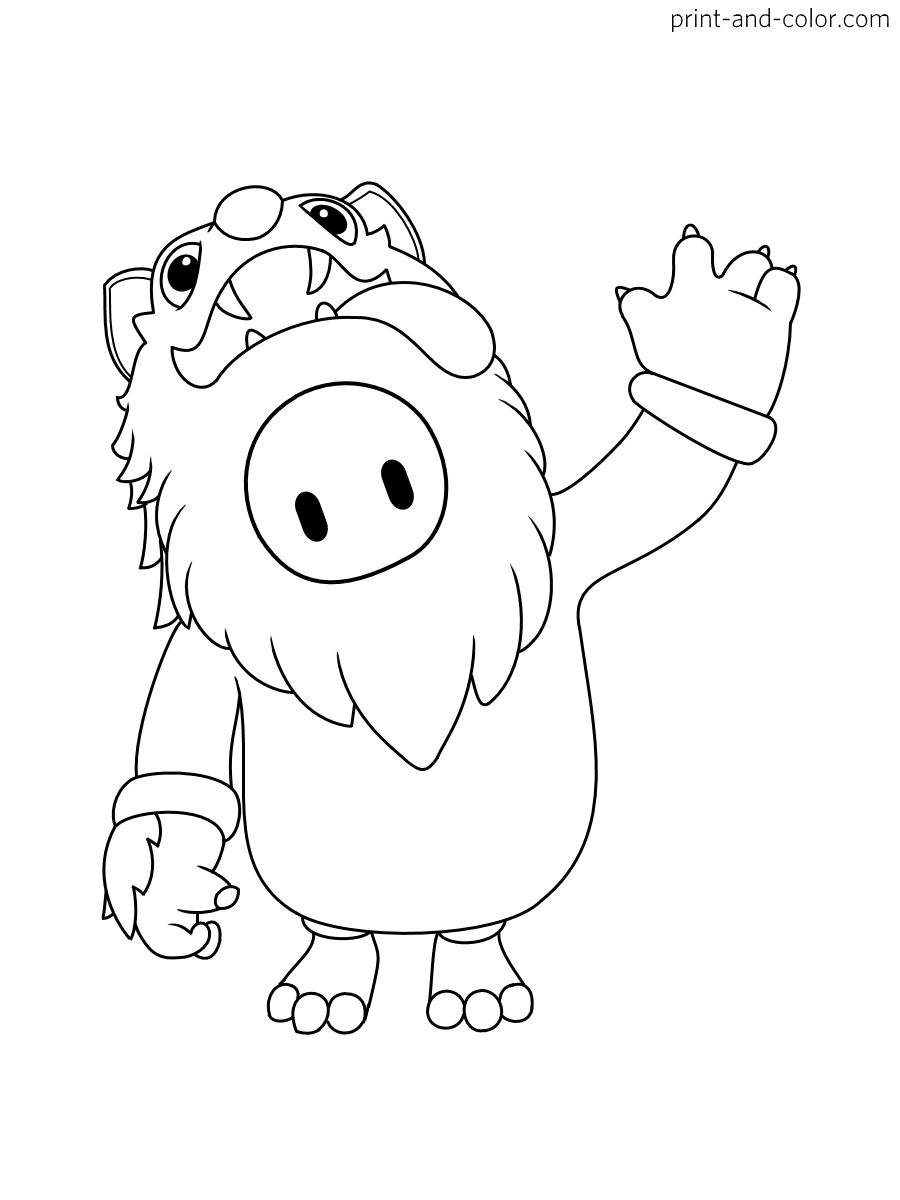 Fall guys coloring pages print and color