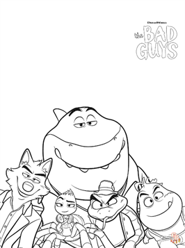 Explore the world of bad guy coloring pages for endless fun