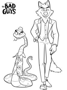 The bad guys coloring pages