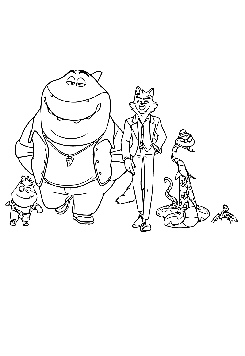 Free printable the bad guys characters coloring page sheet and picture for adults and kids girls and boys