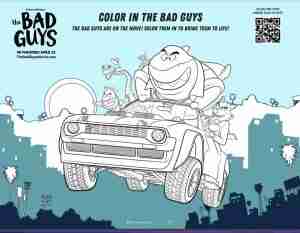 The bad guys coloring pages