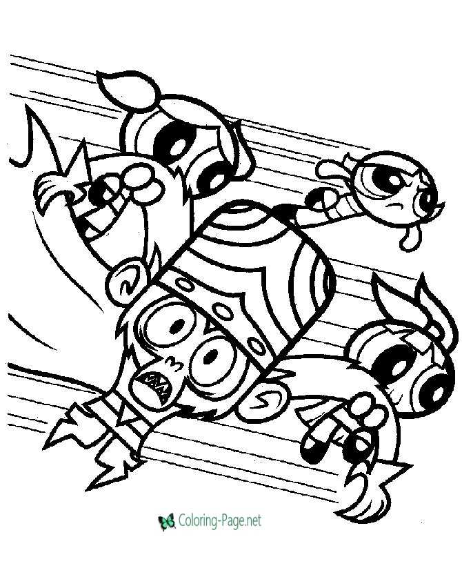 Powerpuff girls coloring page