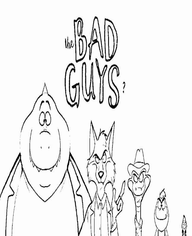 The bad guys coloring page free and online coloring