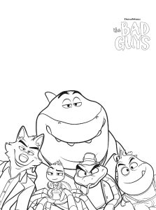 The bad guys coloring pages