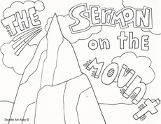 Sermon on the mount coloring pages