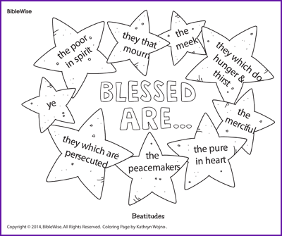 Coloring beatitudes blessed are