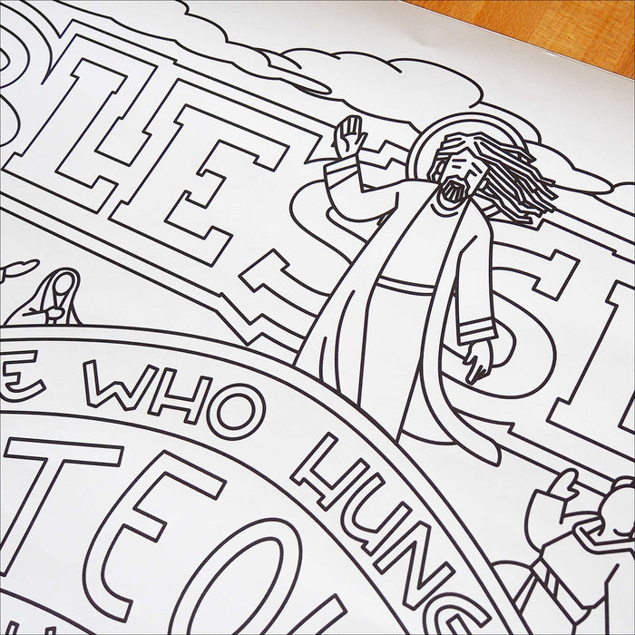 The beatitudes coloring posters â illustrated ministry