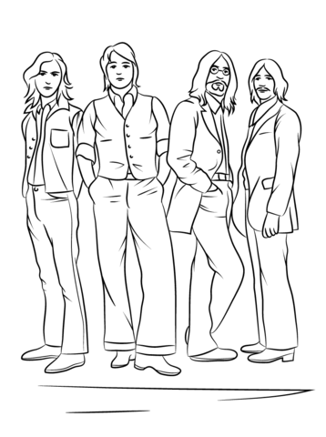 The beatles coloring page free printable coloring pages