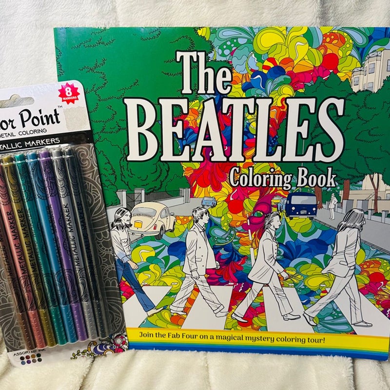 The beatles coloring book marker gift set by igloo books paperback