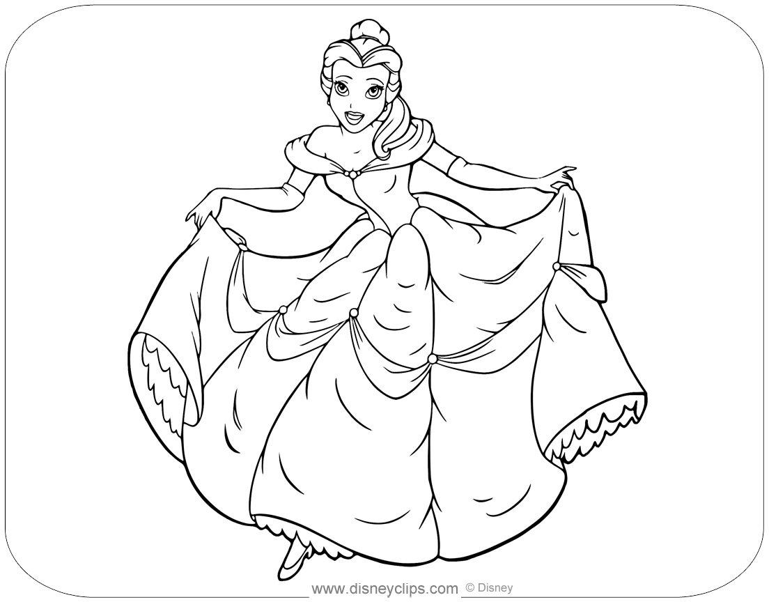 Printable beauty and the beast coloring pages