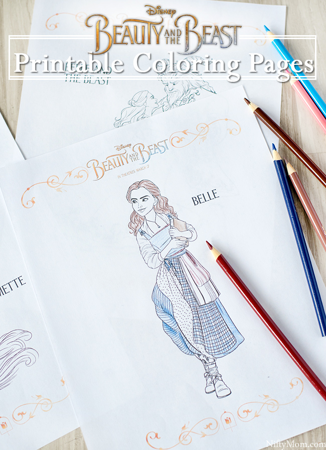 Beauty and the beast coloring pages â nifty mom