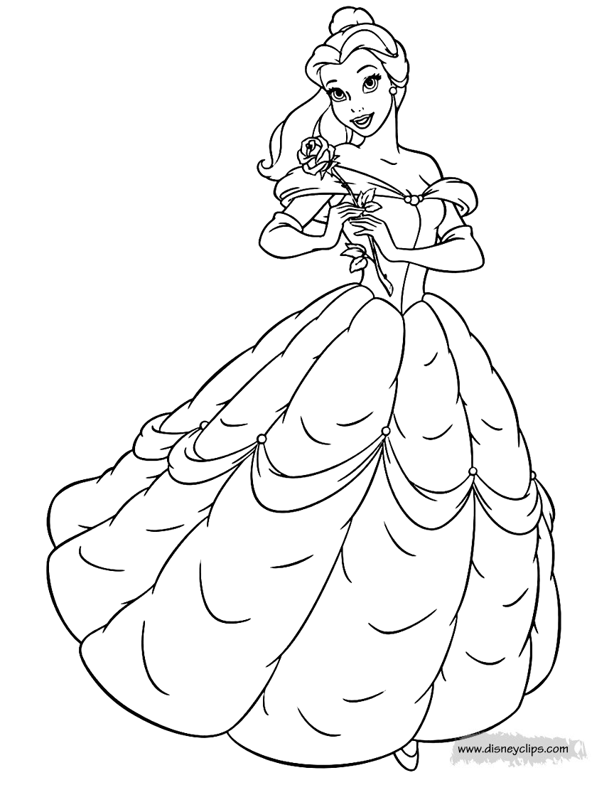 Beauty and the beast coloring pages