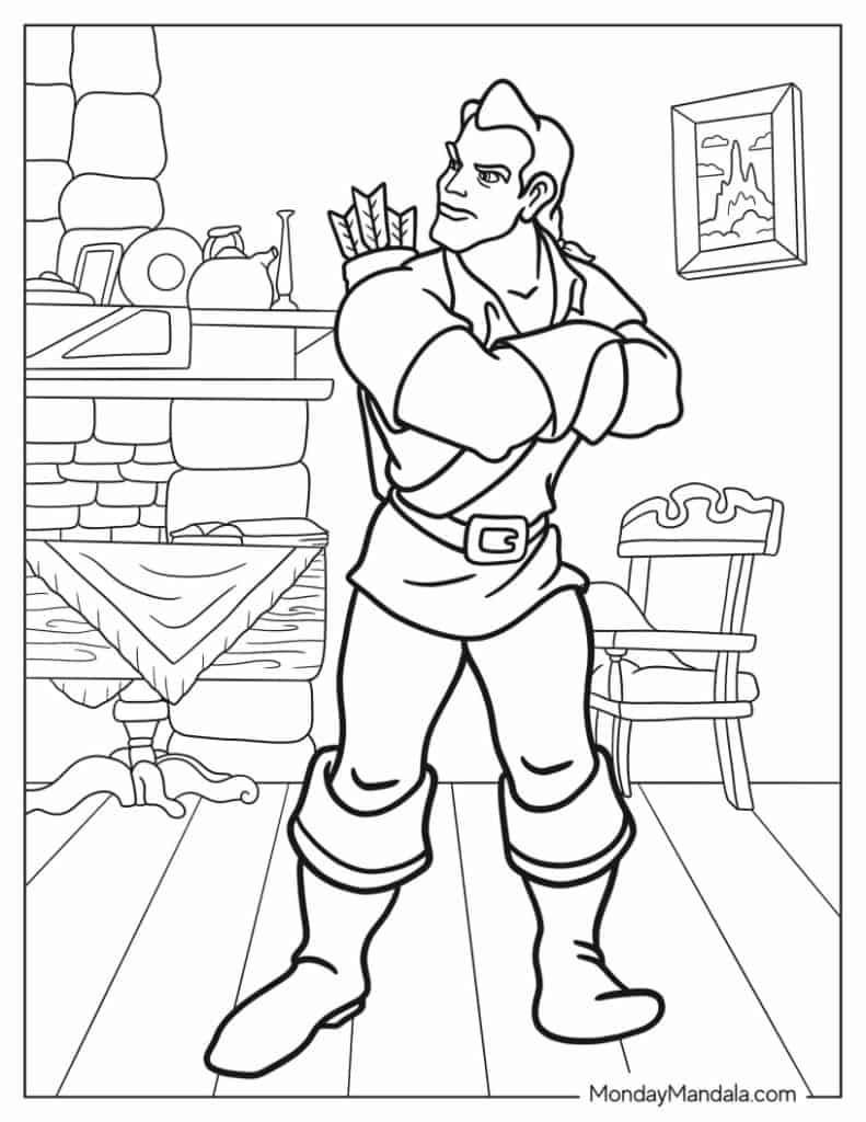 Beauty and the beast coloring pages free pdf printables