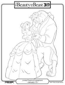 Disneys beauty the beast coloring pages