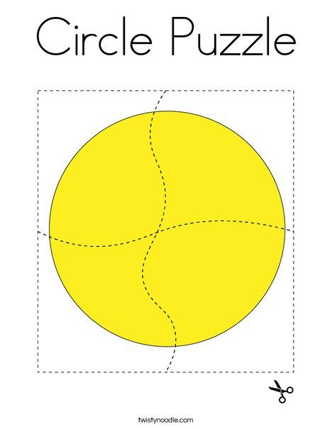 Circle puzzle coloring page in cool coloring pages shape coloring pages coloring pages