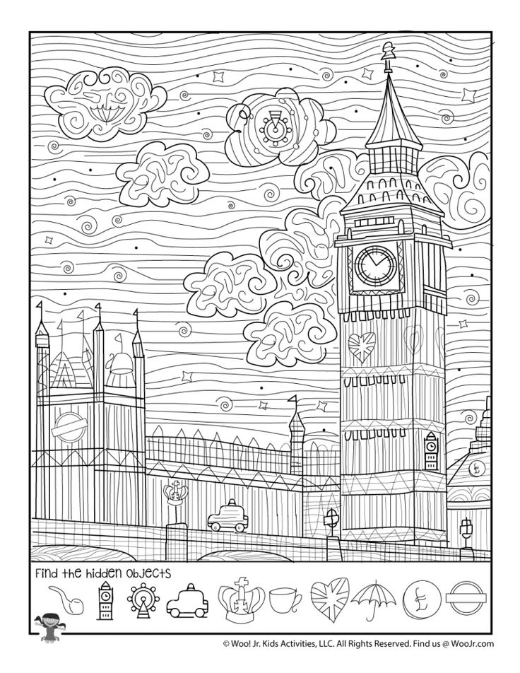 London big ben hidden activity page woo jr kids activities childrens publishing hidden pictures hidden picture puzzles childrens publishing