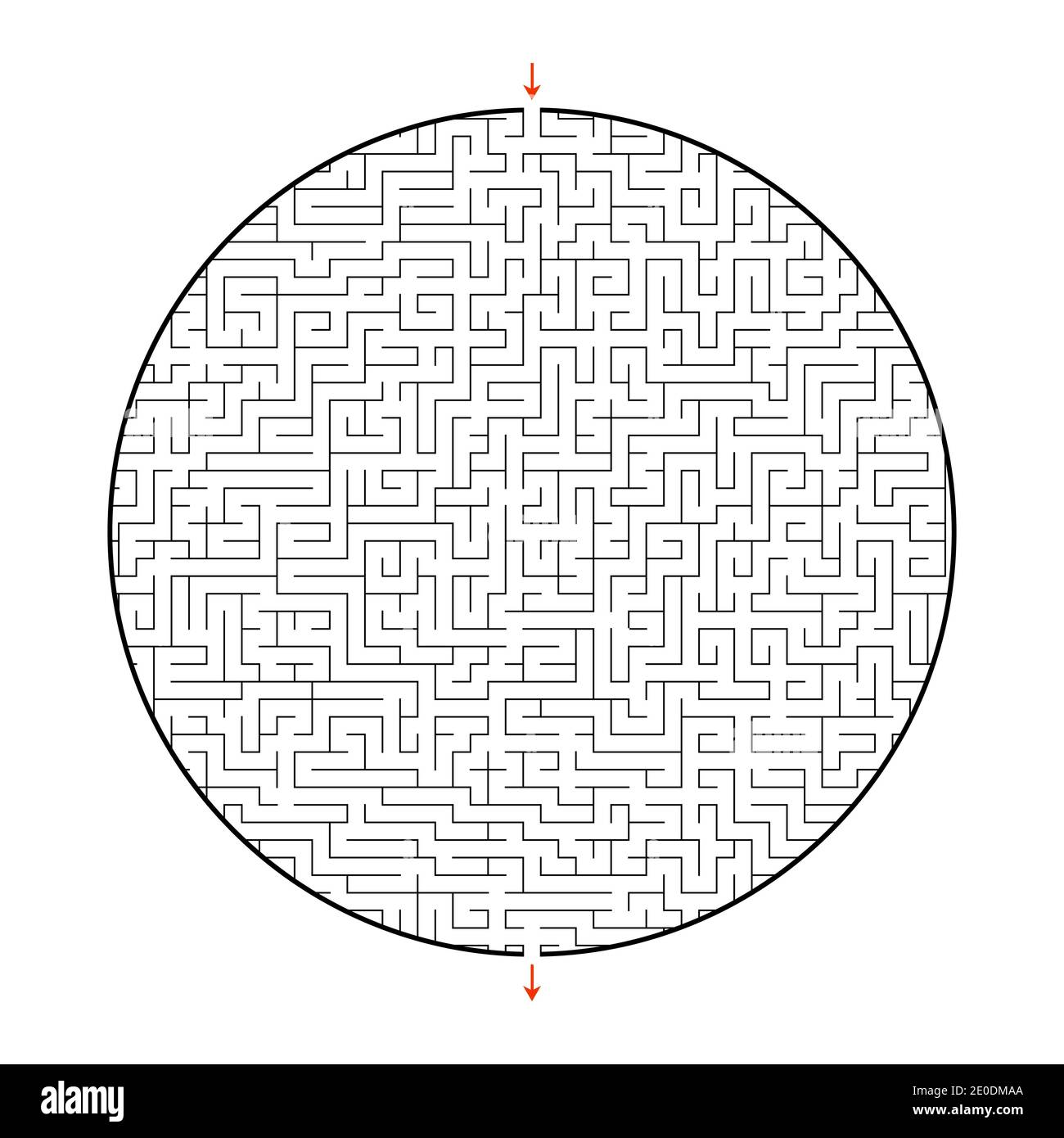 Difficult big maze game for kids and adults puzzle for children labyrinth conundrum find the right path flat vector illustration stock vector image art