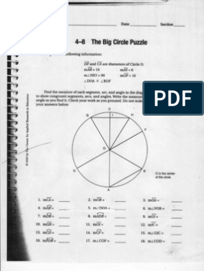 Big circle puzzle pdf geometry elementary mathematics