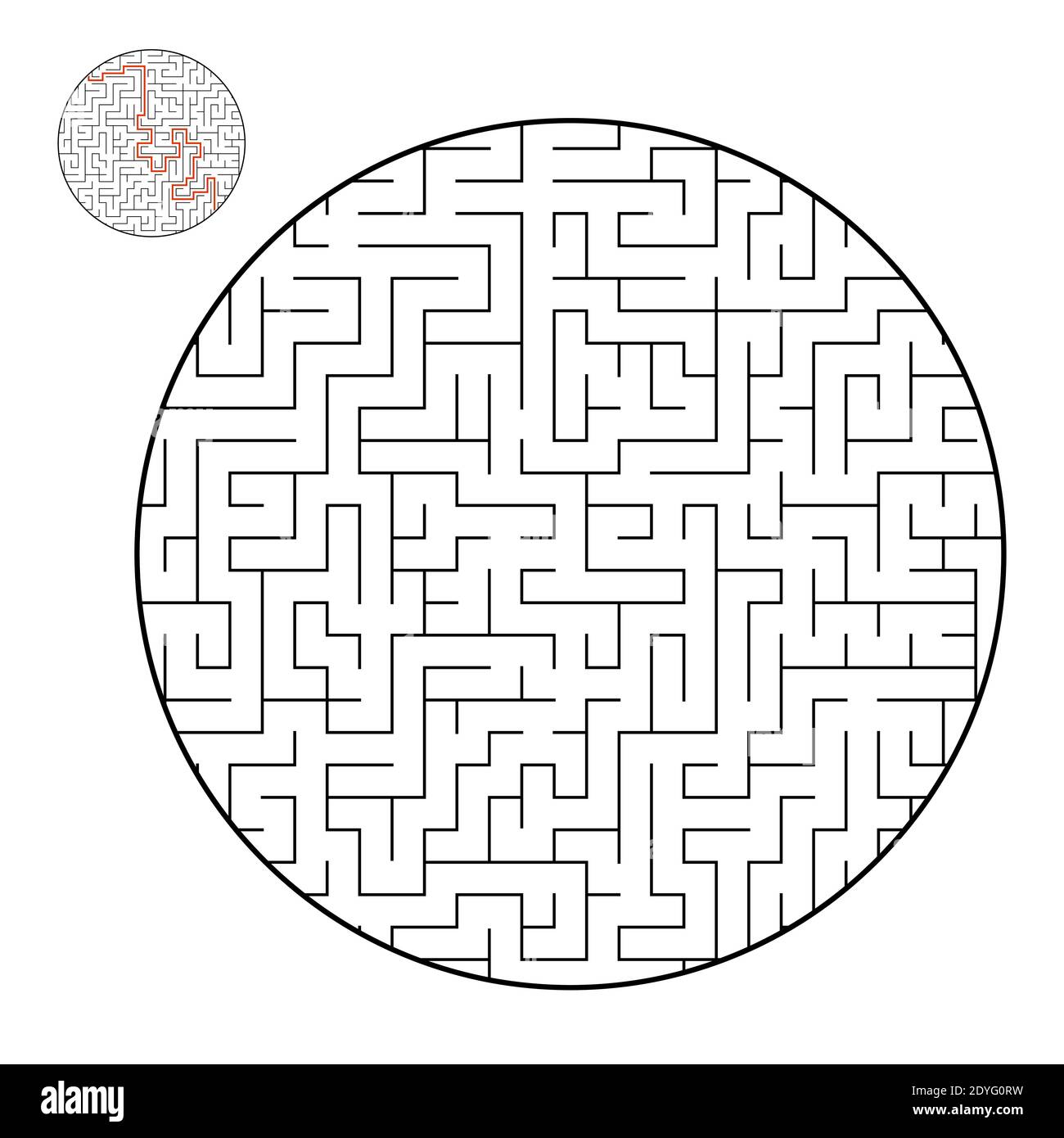 Difficult big maze game for kids and adults puzzle for children labyrinth conundrum find the right path flat vector illustration stock vector image art