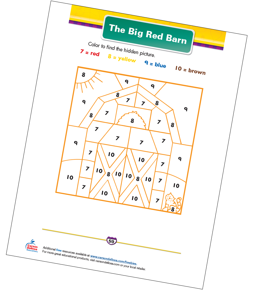 The big red barn free printable carson dellosa