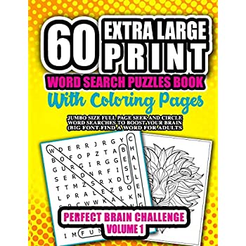 Download extra large print word search puzzles book with coloring pages jumbo size full page seek and circle word searches to boost your brain big font x