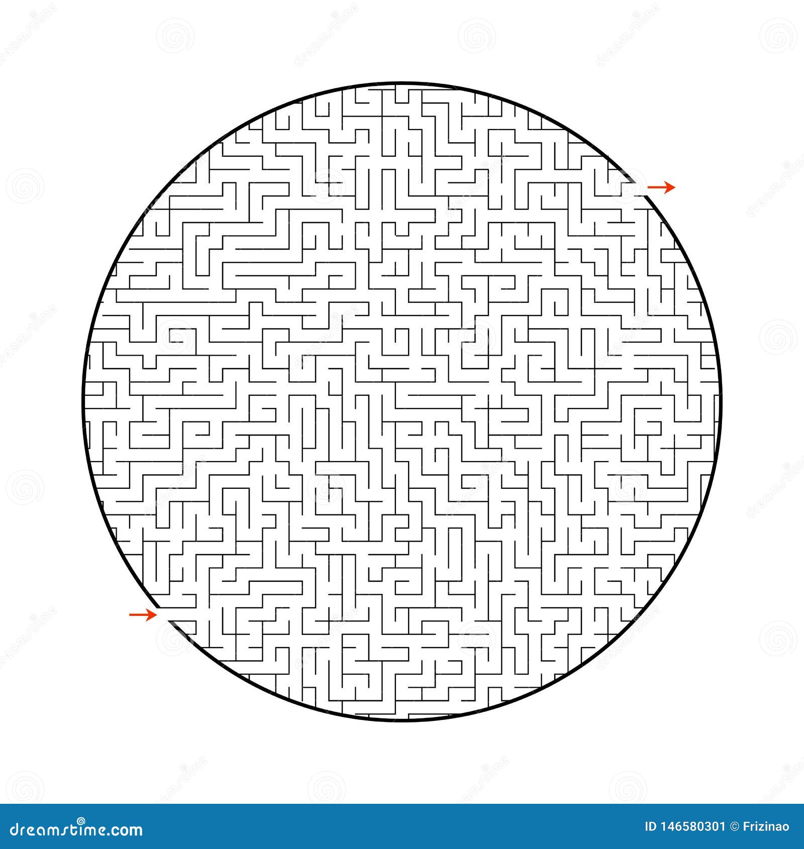 Difficult big maze game for kids and adults puzzle for children labyrinth conundrum find the right path stock vector