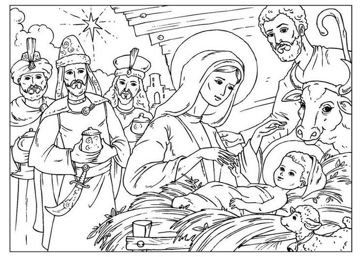 Coloring page christ is born nativity coloring pages coloring pages christmas coloring pages